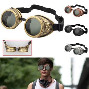 Vintage Heavy Metal Steampunk Moto Lunettes Décoration De Fête Style Gothique Lunettes De Pilote Lunettes De Protection pour Cosplay Halloween Décorations