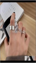 Vintage Hiphop Metal Punk Openter Index Ring Finge Set Joint Anillos For Women Minimalic Jewelry Bague Riskn Band RPH5G4780285