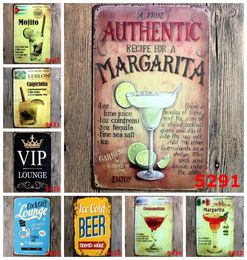 Vintage Home Decor Wall Art Foto's Retro Ice Cold Wine Beer Plaque Whisky Cocktail Metalen Tinnen Tekenen Poster Iron Sticker7732426