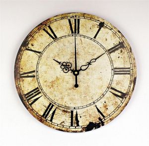 Decoración del hogar Vintage Reloj Boat Wall Style Roman Style Sala de estar con mudo Moder Wall Clock LJ2012117142108