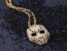 Colliers de pendentif vintage Iced Out Out avec chaîne dorée Hop Hop Jewelry Cumbic Zirconia Mens Collier7827245