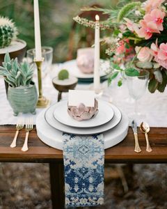 Vintage Indian Bohemia tafel servetten doek set zakdoek bruiloft feest placemat vakantie banket thee servetten