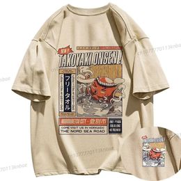 Vintage Japan Kanji Cartoon Fun Graphic T -shirts Kawaii Dessen streetwear Oversized Kaki Tops 2024 Zomer Large Harajuku 240423