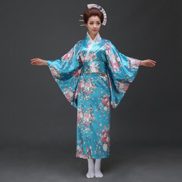 Robe formelle japonaise Vintage pour femmes, Kimono traditionnel Yukata avec Obi, Robe de soirée décontractée, Costume Floral Cosplay Halloween