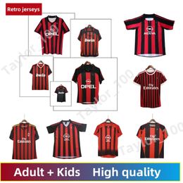 Vintage Jersey A Jersey met een datum 95 96 02 03 04 05 06 07 09 10 11 12 13 14 AC Kaka Milan Ibrahimovic Weah Maldini Seedorf voetbal Shirts 06-10 Pirlo Baggio Jerseys