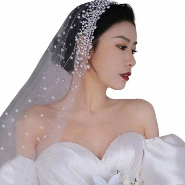 vintage Juliet Wedding perle Veil tulle pour les épouses VEILS PORTIONNEMENTS LONGUEUR FI FI LUXE STUDAL ACTORES A9OO #