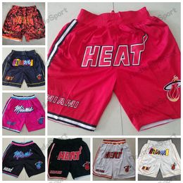 Vintage Just Red Don Basketball Shorts Roze Just Don Short Met Zakken Retro 1996 Zwart Wit Heren Rits Short Stitched Team Basketbal Shorts S-XXL