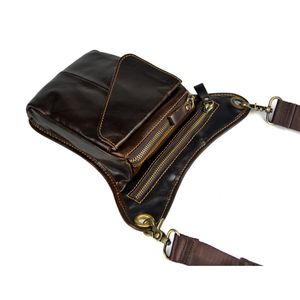 Vintage en cuir Drop Leg Bag Outdoor Cuisse Taille Hanche Fanny Pack pour Hommes Femmes ZJ55 Q0705