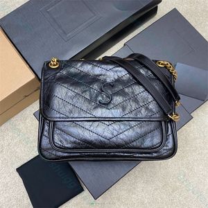 Vintage lederen handtassen vrouw klassiekers Opvouwbare geplooide schoudertas Mode Upscale Cross body bags dame avondtassen Messenger clutch bakken portemonnees portemonnee