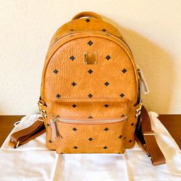 Vintage lederen MC Backpack Designer Bag Top Kwaliteit 3Size Dames Back Pack Luxury Classic School Bag Hoge capaciteit Book Bags Mens Crossbody Schouder Kleine boekzakken
