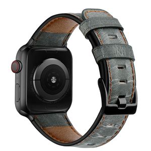 Bracelet de montre en cuir Vintage pour Apple Watch 41mm 45mm 44mm 42mm 40mm 38mm bandes bracelet iwatch série 7 6 5 4 3 accessoires de bracelet de montre à boucle de ceinture