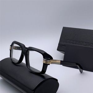 Vintage Legends Glanzend Zwart Goud Plastic Vierkante Brillen EyeWear 607 Sonnenbrille Heren Zonnebril nieuw met box279h