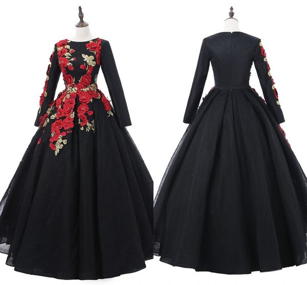 Vintage manga larga vestidos para ocasiones especiales mujeres bordado con cuentas vestido de bola dulce 16 vestido vestidos de baile Quiceanera vestido de noche de tul