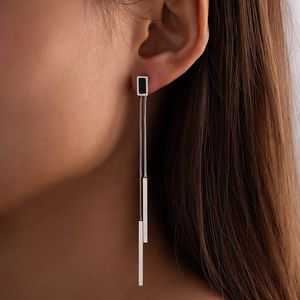 Pendientes de caída cuadrada larga vintage para mujeres hilo dangle pendiendo joyería de moda oorbellen brinn