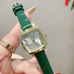 Vintage luxe dameshorloge lederen band Designer dameshorloges goud vierkant 28 mm horloges voor dames Kerstmis verjaardag Moederdag Cadeau hoge kwaliteit