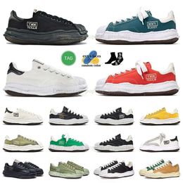Vintage Maison Mihara Yasuhiro Blakey OG Sole Canvas Low Mens Sports Sneakers Dames Trainers Lage Tops Groen Zwart Wit Geel MMY Retro schoenen Walking Jogging