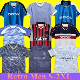 vintage MANS CITIES Klassieke Retro voetbalshirts KIT 72 98 99 00 01 02 Haaland EIDOS Gallagher SUN WEAH Tevez SILVA KOMPANY Kun Aguero Vintage voetbalshirts 2011 1974