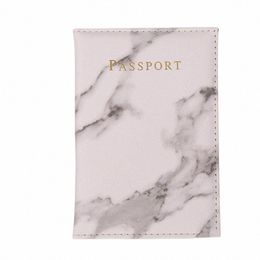 Vintage Marble Passport Holder Id Cover Accories de viajes Passortes de tarjetas bancarias portátiles Hombres BUSIN PU Case de billetera de cuero M8FX#