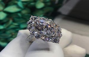 Vintage marquise coupé 3ct Lab Diamond Ring 925 Sterling Silver Bijou Engagement Band de mariage anneaux pour femmes bijoux de fête nuptiale 23406483