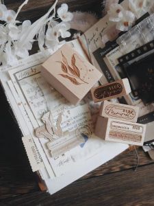 Étiquette des souvenirs vintage Tampon en caoutchouc en bois pour le bricolage de scrapbooking photo de la carte d'album
