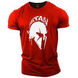 Camiseta Vintage para hombres Tamas Spartan estampado 3D Summer Summer Tops Personalidad Camiseta de gran tamaño Camiseta para hombres