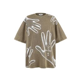 T-shirts masculins vintage Hip Hop Hand Palm Palme graphique Tshirt lavé Streetwear 2024 Men Harajuku Punk Gothic Loose Shirts Tops