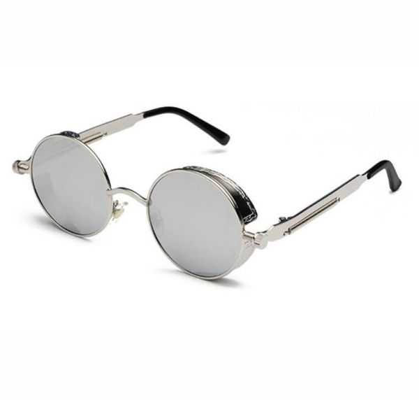 Vintage hombres mujeres gafas de sol redondas diseño de personalidad antirreflejos estilo SteamPunk gafas de sol retro UV400 gafas para unisex1771302