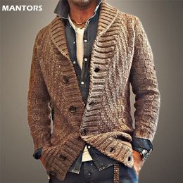 Vintage hommes pull automne hiver tricoté hommes Cardigan à manches longues manteaux décontractés veste vêtements Streetwear 220804