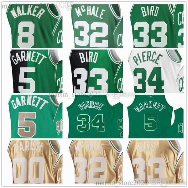 Vintage Mesh Basketball 33 Larry Jerseys Bird Kevin 5 Garnett Paul 34 Pierce Kevin 32 McHale Robert 00 Parish Danny 44 Ainge Reggie 35 Lewis Kyrie Bob 14 Cousy 11 Irving