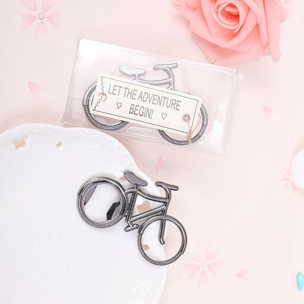 Ouvre-bouteille de vélo en métal Vintage vin bière pour amoureux du cyclisme faveur de mariage cadeau de fête présent boîte-cadeau emballage