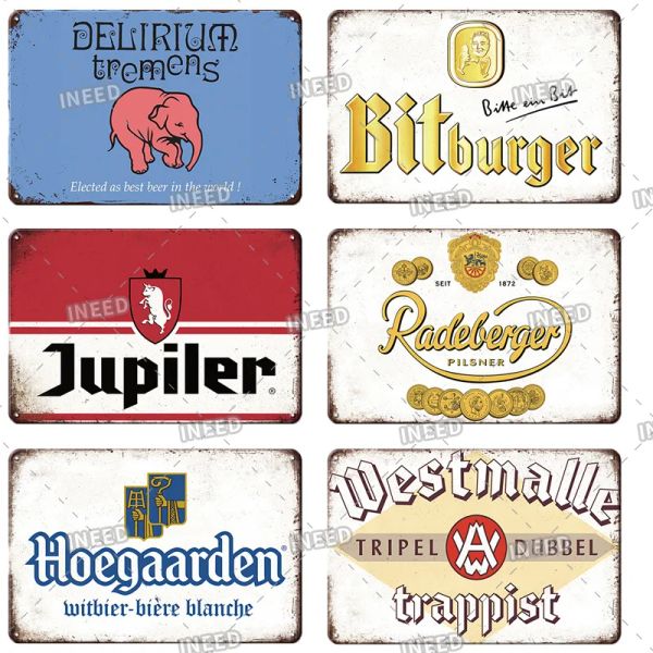 Signes en métal vintage affiche de marque de bière belge