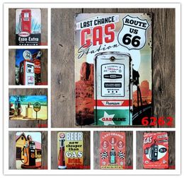Signe de métal vintage Plaques rétro à essence Gas d'huile de gaz Route 66 Restaurant de maison Vintage Craft Ktv Kitchen Bar Pub Pubs Mur AR2042122