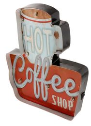 Vintage Metal Tin Signs Café Print Art Paint