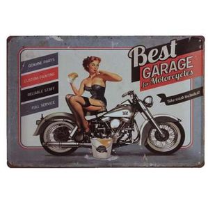 Carteles de chapa de Metal Vintage para motocicleta