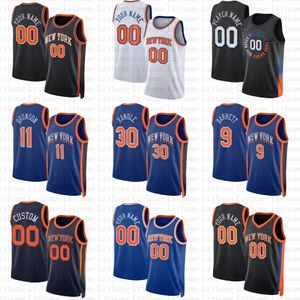 Maillot de basket-ball RJ Barrett Jalen Brunson Julius Randle New Yorks Obi Toppin Knick Evan Fournier Donte DiVincenzo Immanuel Quickley Mitchell Robinson 2024 City