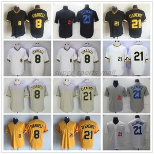 Jersey de béisbol vintage 8 Willie Stargell 21 Roberto Clemente 9 Bill Mazeroski 1990-1997 Jerseys Hombres Mujeres