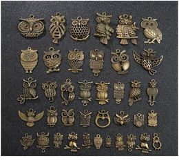 Vintage mixte 20 pièces en métal hibou oiseaux animaux charmes perles à la main bricolage pour Bracelet pendentif artisanat fabrication de bijoux jllPzJ6410416