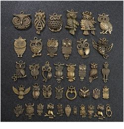 Vintage mixte 20pcs Metal Owl Birds Charms Animal Perles à la main DIY For Bracelet Bijoux Crafts Pendants Faire Jllpzj9527930