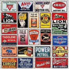Vintage Mobil Oil Metal Tinnen Signs Mobiloil Metal Art Poster Champion Garage Wall Sticker Plaque Plaat Club Retro Painting Wall Decor Gepersonaliseerd kunstdecor 30x20 W01