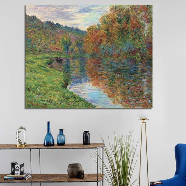Peinture à l'huile Monet Vintage, affiche d'art suspendue, paysage de champ de mer, toile imprimée, dessin Mural Chic, ornement, décoration de maison