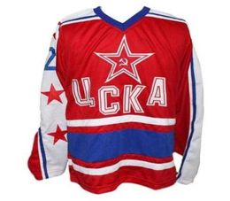 Maillot de hockey Vintage Cska de moscou, nouveau rouge Fetisov, broderie cousue, personnaliser n'importe quel numéro et nom
