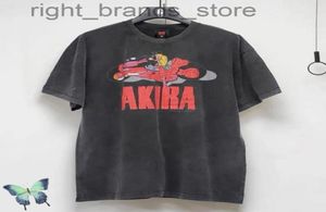 Vintage Moto gewassen noodlijdende oude schade Akira t -shirt w22081186503099