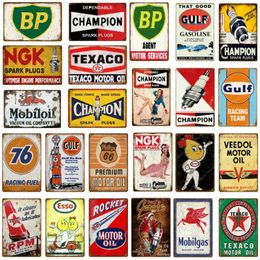 Vintage Motor Olie Benzine Metalen Schilderij Borden Tin Poster Retro Bar Pub Garage Decor Tankstation Decoratieve Muur Plaque Grootte 20x30cm