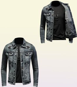 Vintage motorfiets denim jas mannen lente herfst heren cowboyjassen gewassen jeans jassen maat m-4xl jaqueta masculina men's1632651