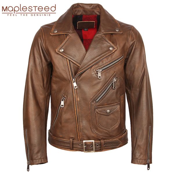 Veste de moto vintage hommes veste en cuir épais 100% peau de vache naturelle veste de motard moto manteau en cuir véritable hiver LJ201029