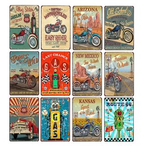 Vintage motorfiets metalen muurposter Poster IJzeren schildertekens Vintage Club Decoratie Garage Plaque Home Decor Paten 30x20cm W03