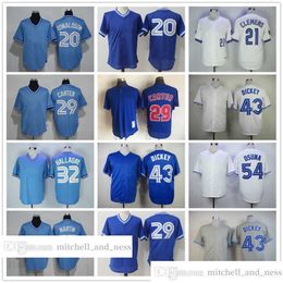 Vintage Movie Baseball Wears Jersey 20 Josh Donaldson 43 R.A. Dickey 54 Roberto Osuna 55 Russell Martin Maillots vierges Hommes Femmes Jeunesse Taille S--XXXL