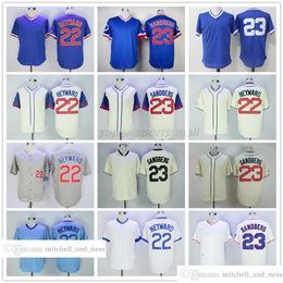 Vintage Movie Baseball usa Jersey 22 Jason Heyward 23 Ryne Sandberg 1968 1994 Retro Jerseys