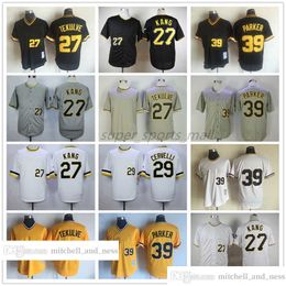 Vintage Movie Baseball Wears Jersey 27 Jung Ho Kang 29 Francisco Cervelli 39 Dave Parker 1990-1997 BlankJerseys Hommes Femmes Taille S - XXXL