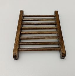 Vintage natuurlijke houten zeepschotel houten zeep lade houder ladder zeep opslag rack plaat container badkamer accessoires